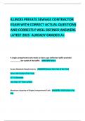 ILLINOIS PRIVATE SEWAGE CONTRACTOR EXAM WITH CORRECT ACTUAL QUESTIONS AND CORRECTLY WELL DEFINED ANSWERS LATEST 2025  ALREADY GRADED A&plus;