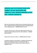 OREGON LAW STATE BOARD EXAM WITH CORRECT ACTUAL QUESTIONS AND CORRECTLY WELL DEFINED ANSWERS LATEST 2025  ALREADY GRADED A&plus;