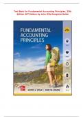 Test Bank for Fundamental Accounting Principles&comma; 20th edition by Wild&comma; Shaw and Chiappetta