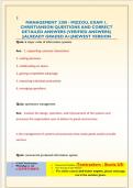 MANAGEMENT 3300 - MIZZOU&comma; EXAM 1&comma;  CHRISTIANSON QUESTIONS AND CORRECT  DETAILED ANSWERS &lpar;VERIFIED ANSWERS&rpar;  &vert;&vert;ALREADY GRADED A&plus;&vert;&vert;NEWEST VERSION