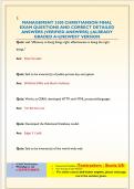 MANAGEMENT 3300 CHRISTIANSON FINAL  EXAM QUESTIONS AND CORRECT DETAILED  ANSWERS &lpar;VERIFIED ANSWERS&rpar; &vert;&vert;ALREADY  GRADED A&plus;&vert;&vert;NEWEST VERSION