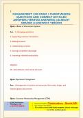 MANAGEMENT 3300 EXAM 1 CHRISTIANSON QUESTIONS AND CORRECT DETAILED  ANSWERS &lpar;VERIFIED ANSWERS&rpar; &vert;&vert;ALREADY  GRADED A&plus;&vert;&vert;NEWEST VERSIO