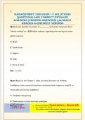 MANAGEMENT 3300 EXAM  QUESTIONS AND CORRECT DETAILED ANSWERS &lpar;VERIFIED ANSWERS&rpar; &vert;&vert;ALREADY GRADED A&plus;&vert;&vert;NEWEST VERSION