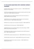 R-410A EXAM QUESTIONS WITH VERIFIED CORRECT ANSWERS 