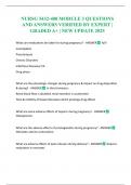 NURSG 5432-400 MODULE 3 QUESTIONS AND ANSWERS VERIFIED BY EXPERT &vert; GRADED A&plus; &vert; NEW UPDATE 2025
