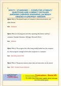NOCTI - STANDARD 1 - COMPUTER LITERACY QUESTIONS AND CORRECT DETAILED ANSWERS &lpar;VERIFIED ANSWERS&rpar; &vert;&vert;ALREADY GRADED A&plus;&vert;&vert;NEWEST VERSION