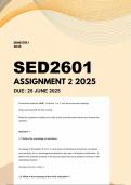 SED2601 Assignment 2 Semester 1 2025 