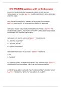 EFD TRAINING questions with verified answers&period;