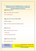PAEA Orthopedics EOR Questions and Correct Detailed Answers &lpar;Verified Answers&rpar; &vert;&vert;Already Graded A&plus;&vert;&vert;Newest Version