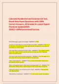 Colorado Residential and Commercial Test&comma; Brand New Exam Questions with 100&percnt; Correct Answers&comma; All Graded A&plus;&comma;Latest Expert Premium Update&lpar;2025-2026&rpar;&vert;>100&percnt;Guaranteed Success&period;