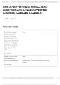 CPO LATEST TEST 2025  &vert; ACTUAL EXAM QUESTIONS AND ANSWERS &lpar;VERIFIED ANSWERS&rpar; &vert; ALREADY GRADED A&plus;