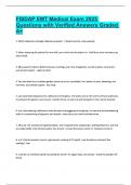 FISDAP EMT Medical Exam 2025 Questions with Verified Answers Graded  A&plus;
