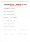 Pharmacokinetics I &ndash; Flashcards Questions  With Correct Answers