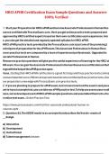 HRCI APHR Certification Exam Sample Questions and Answers  100&percnt; Verified