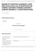 SEMPER FIT NUTRITION MARINENET LATEST 2025 ACTUAL EXAM ALL 70 QUESTIONS AND CORRECT ANSWERS &lpar;VERIFIED ANSWERS&rpar; &vert; ALREADY GRADED A&plus; &vert; LATEST EDITION 2025