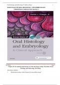 ESSENTIALS OF ORAL HISTOLOGY AND EMBRYOLOGY TEST BANK NEWEST WITH COMPLETE SOLUTION 