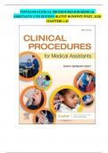 TESTBANK-CLINICAL PROCEDURES FOR MEDICAL ASSISTANTS 11TH EDITION &lpar;KATHY BONEWIT-WEST&comma; 2022&rpar; CHAPTERS 1-23