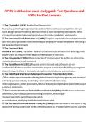 APHR Certification exam study guide Test Questions and  100&percnt; Verified Answers