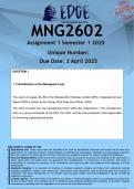 MNG2602 Assignment 1 &lpar;ANSWERS&rpar; Semester 1 2025 - DISTINCTION GUARANTEED