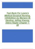 Test Bank For Lewis's Medical-Surgical Nursing Assessment and Management of Clinical Problems&comma; Single Volume 12th Edition by Mariann M&period; Harding&comma; Jeffrey Kwong&comma; Debra Hagler Chapter 1-69