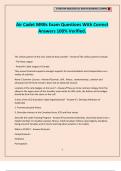 Air Cadet MRBs Exam Questions With Correct Answers 100&percnt; Verified&period;