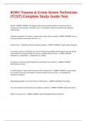 IICRC Trauma & Crime Scene Technician &lpar;TCST&rpar; Complete Study Guide Test&period;