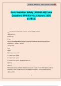 Basic Radiation Safety &lpar;AMMO-66&rpar; Exam Questions With Correct Answers 100&percnt; Verified&period;