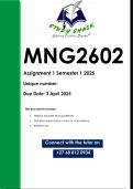 MNG2602 Assignment 1 &lpar;QUALITY ANSWERS&rpar; Semester 1 2025