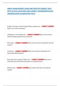ARBYS MANAGEMENT EXAM AND PRACTICE NEWEST 2025  WITH ACTUAL QUESTION AND CORRECT ANSWERS&lpar;DETAILED  ANSWERS&rpar;100&percnt; GUARANTEED PASS&excl;