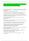 Basic Vehicle Technologies 2 Drivetrains Exam Questions and Answers