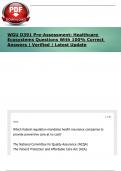 WGU D391 Pre-Assessment&colon; Healthcare Ecosystems Questions With 100&percnt; Correct Answers &vert; Verified &vert; Latest Update