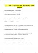 787 KSV- Questions and Answers&vert; Latest  Update 