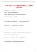 PNR 104 EXAM 2 Questions With Correct  Answers