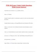 PNR 104 Exam 1 Study Guide Questions  With Correct Answers