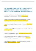 360 TRAINING FOOD PROTECTION MANAGER CERTIFICATION LATEST 2025-2026 EXAM UPDATE QUESTIONS AND CORRECT ANSWERS