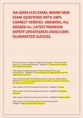 ISA 62443 IC33 EXAM&comma; BRAND NEW EXAM QUESTIONS WITH 100&percnt; CORRECT VERIFIED  ANSWERS&comma; ALL GRADED A&plus;&comma; LATEST PREMIUM EXPERT UPDATE&lpar;2025-2026&rpar;&vert;100&percnt; GUARANTEED SUCCESS&period;