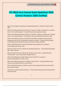 CFI CBCA Core Course Exam Questions With Correct Answers 100&percnt; Verified&period;
