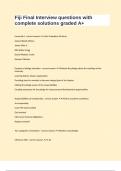 Fiji Final Interview questions with complete solutions graded A&plus;