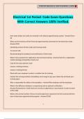 Electrical 1st Period- Code Exam Questions With Correct Answers 100&percnt; Verified&period;