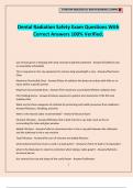 Dental Radiation Safety Exam Questions With Correct Answers 100&percnt; Verified&period;