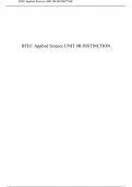 BTEC Applied Science UNIT 9B DISTINCTION&excl; RATED A&plus;
