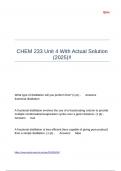 CHEM 233 Unit 4 With Actual Solution &lpar;2025&rpar;&excl;&excl;