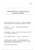 CHEM 233 Exam 1 With Correct Answers &lpar;2025&rpar;&excl;&excl;