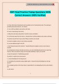 EMT Final Practice Fisdap Questions With Correct Answers 100&percnt; Verified&period;