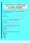 HEARTCODE ACLS ONLINE CLASS EXAM &lbrace;2025&rcub; &vert;GUARANTEED ACCURATE ANSWERS