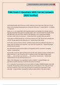 FINA Exam 2 Questions With Correct Answers 100&percnt; Verified&period;