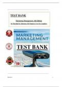 TEST BANK Marketing Management &lpar;4th Ed&rpar; By Johnston&semi; Marshall&vert; All 14 Chapters Covered