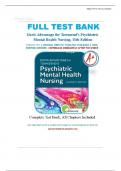 Test Bank For Davis Advantage for Townsends Psychiatric mental health&period;