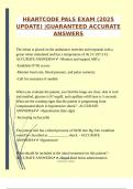 HEARTCODE PALS EXAM &lpar;2025 UPDATE&rpar; &vert;GUARANTEED ACCURATE ANSWERS