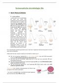 Samenvatting farmaceutische microbiologie&comma; 1ste bachelor Farmacie